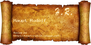 Haupt Rudolf névjegykártya